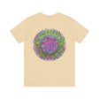 Colorful Mandala Tee with intricate spiritual design promoting peace and harmony