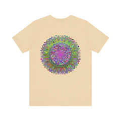 Colorful Mandala Tee with intricate spiritual design promoting peace and harmony