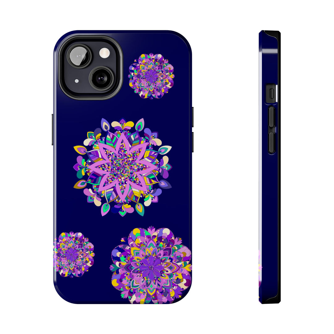 Hand Drawn Mandala Art Purple Shades Phone Case - Durable, stylish, and shock absorbent protective cover