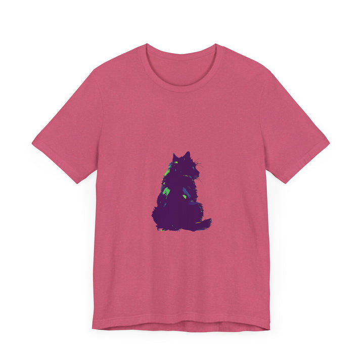 Black Cat Mystery - Colorful Silhouette T-Shirt with vibrant, eye-catching design