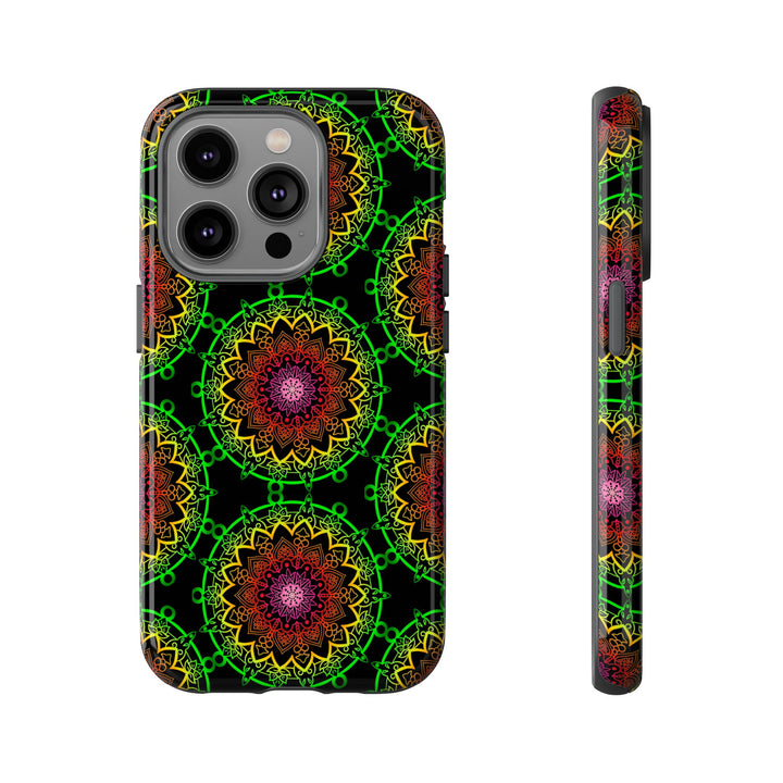 Artistic Mandala Phone Case with Bold Patterns and Modern Flair