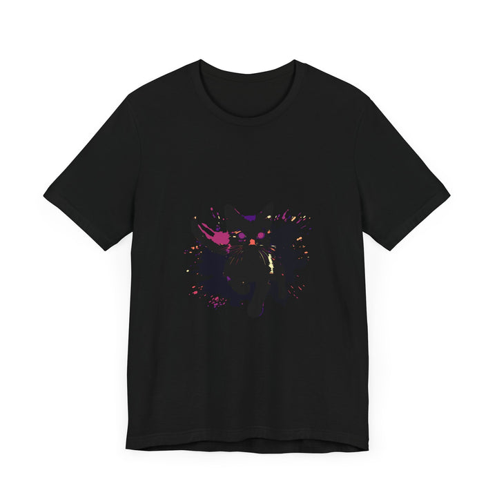 Black Cat Mystery T-Shirt - Bold & Colorful with Intricate Design and Vibrant Colors, Perfect for Cat Lovers and Mystery Enthusiasts