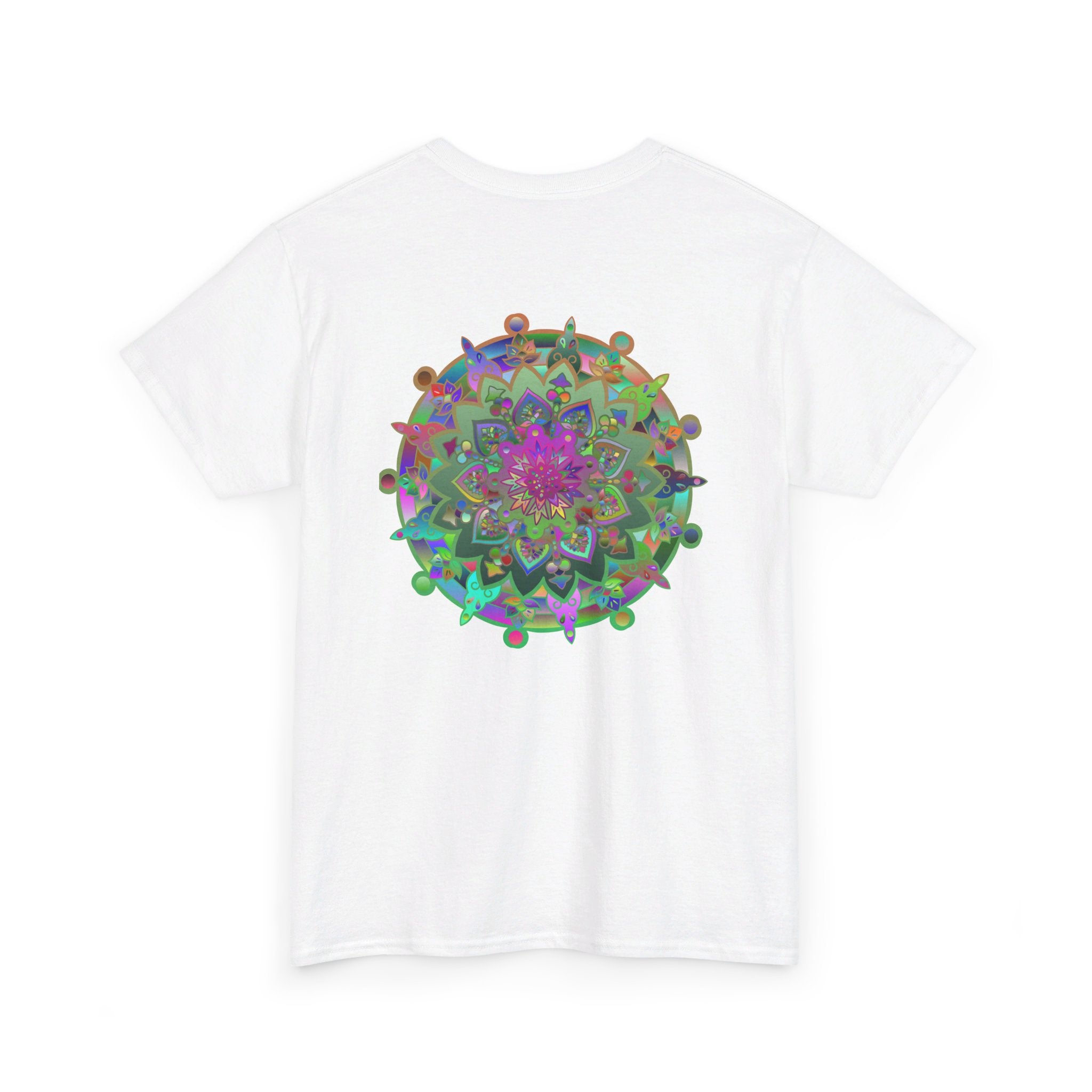 Cotton tshirt featuring a colorful and intricate mandala pattern