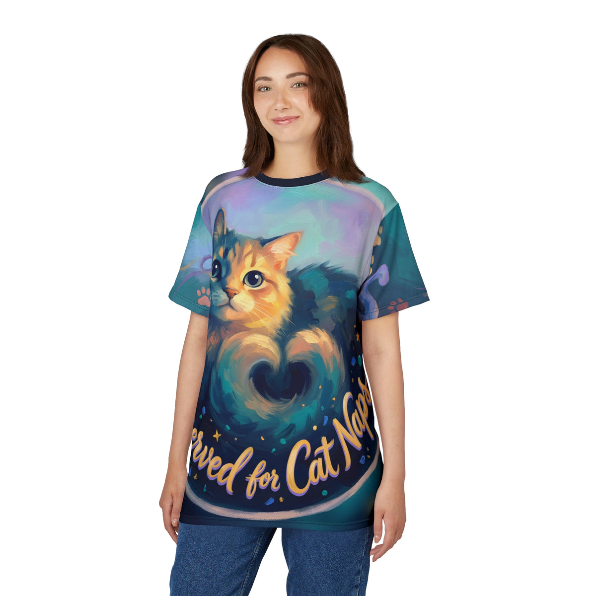 Reserved for Cat Naps T-Shirt — Cute Cat Belly Invitation Tee