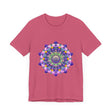 Vibrant Mandala Tee featuring intricate and colorful design, perfect for adding a pop of color to your wardrobe
