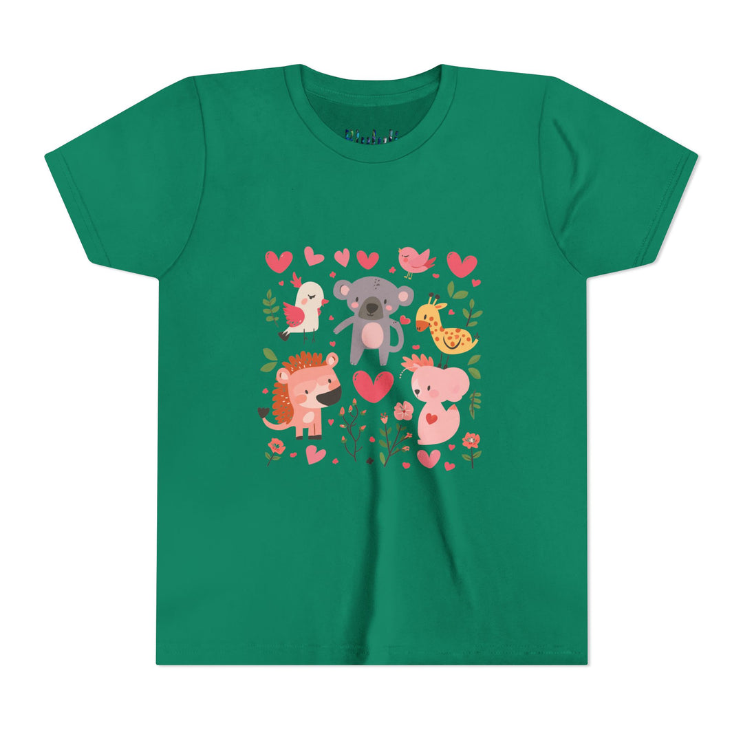 Adorable Animal Love Youth Tee, Cute Kids Shirt, Animal Graphic Tee, Children's Gift, Birthday or Holiday Outfit