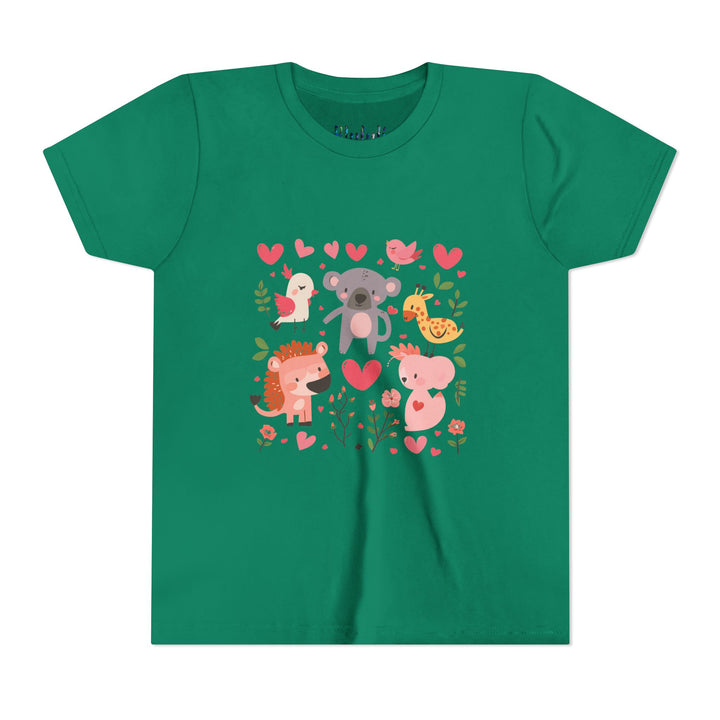 Adorable Animal Love Youth Tee, Cute Kids Shirt, Animal Graphic Tee, Children's Gift, Birthday or Holiday Outfit