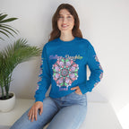 Felpa Girocollo Legame Madre-Figlia — Regalo di Famiglia Mandala Floreale