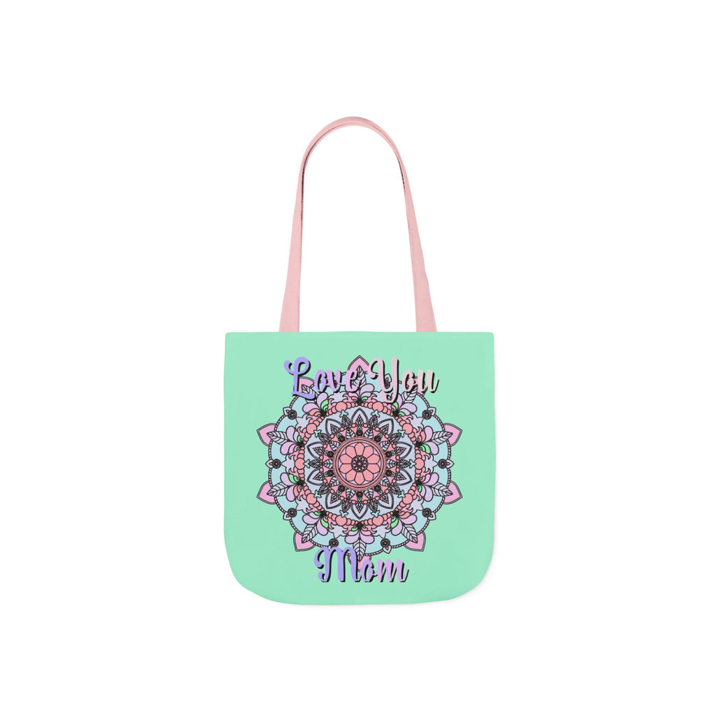 Mandala 'Love You Mom' Canvas Tote — Floral Mother's Day Gift Bag