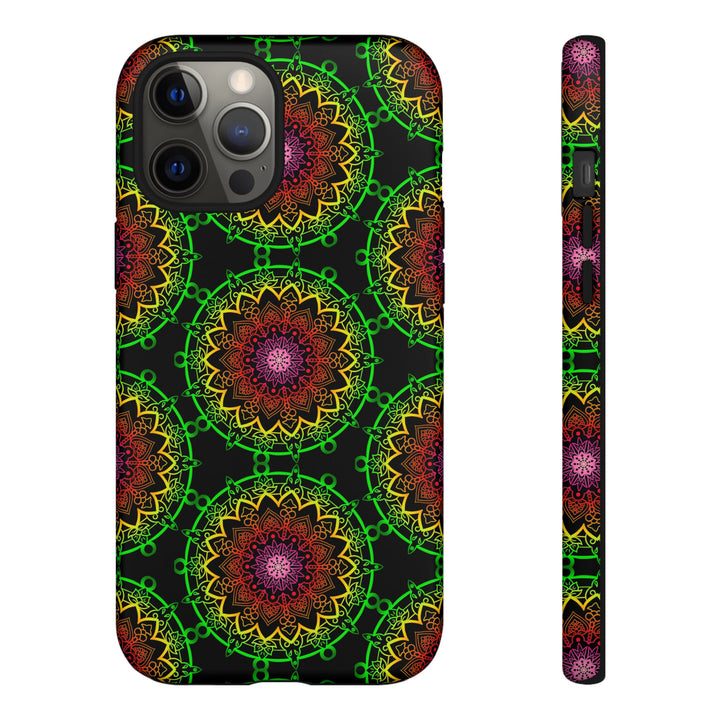 Artistic Mandala Phone Case with Bold Patterns and Modern Flair