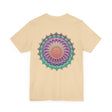 A beautiful mandala tee featuring intricate designs symbolizing spiritual peace and harmony
