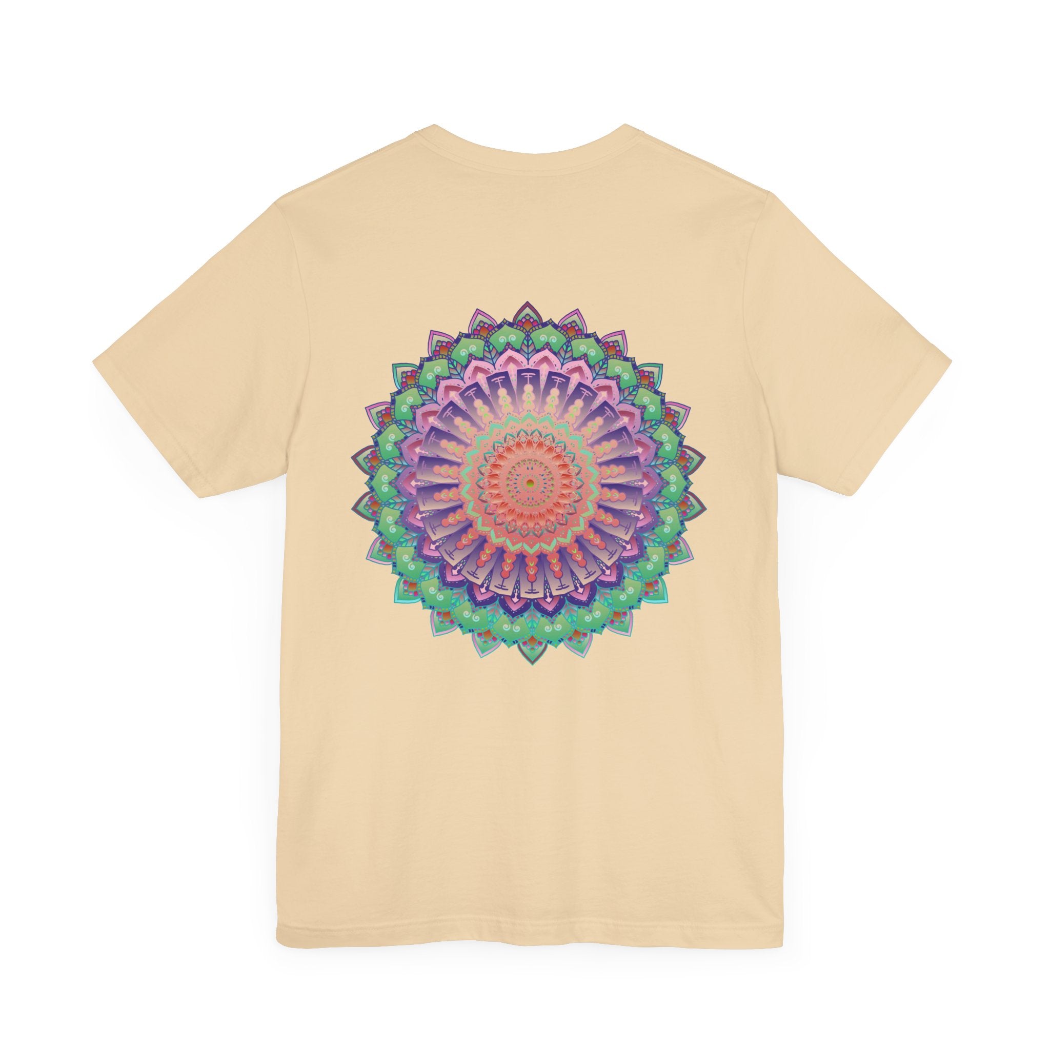 A beautiful mandala tee featuring intricate designs symbolizing spiritual peace and harmony