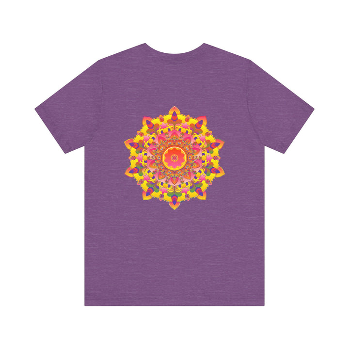 A colorful and intricate mandala design adorns the Vibrant Mandala Tee, symbolizing spiritual peace and harmony for a serene and balanced wardrobe choice