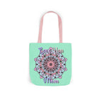 Mandala 'Love You Mom' Canvas Tote — Floral Mother's Day Gift Bag