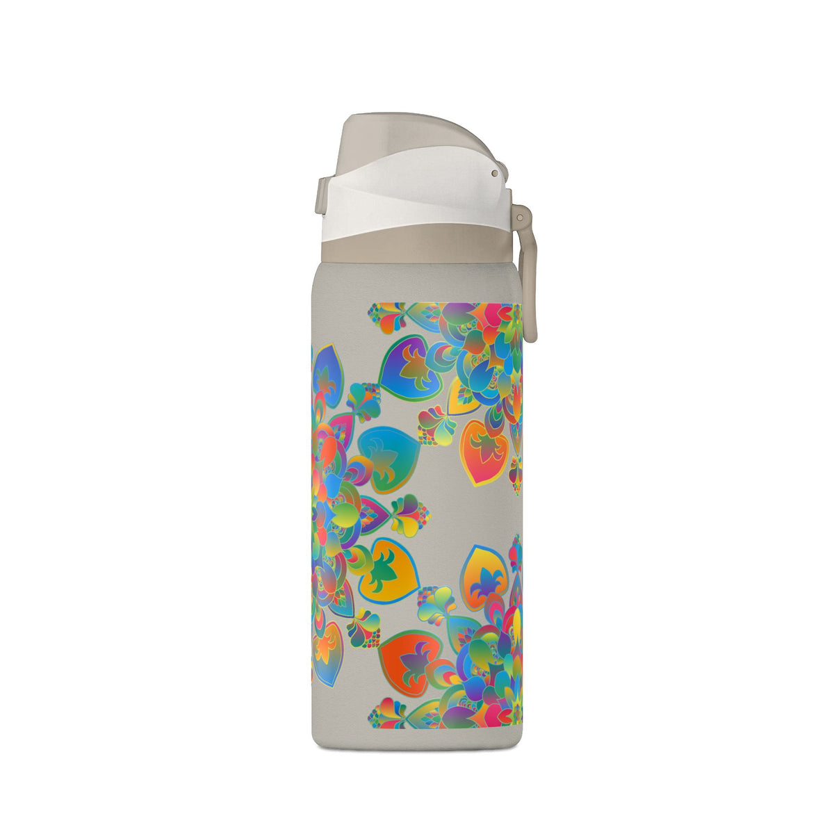 Insulated Water Bottle — Colorful Psychedelic Mandala 32oz