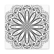Handmade Mandala Art - Black & White Wall Art - Matte Canvas, Stretched, 125 alt text 3