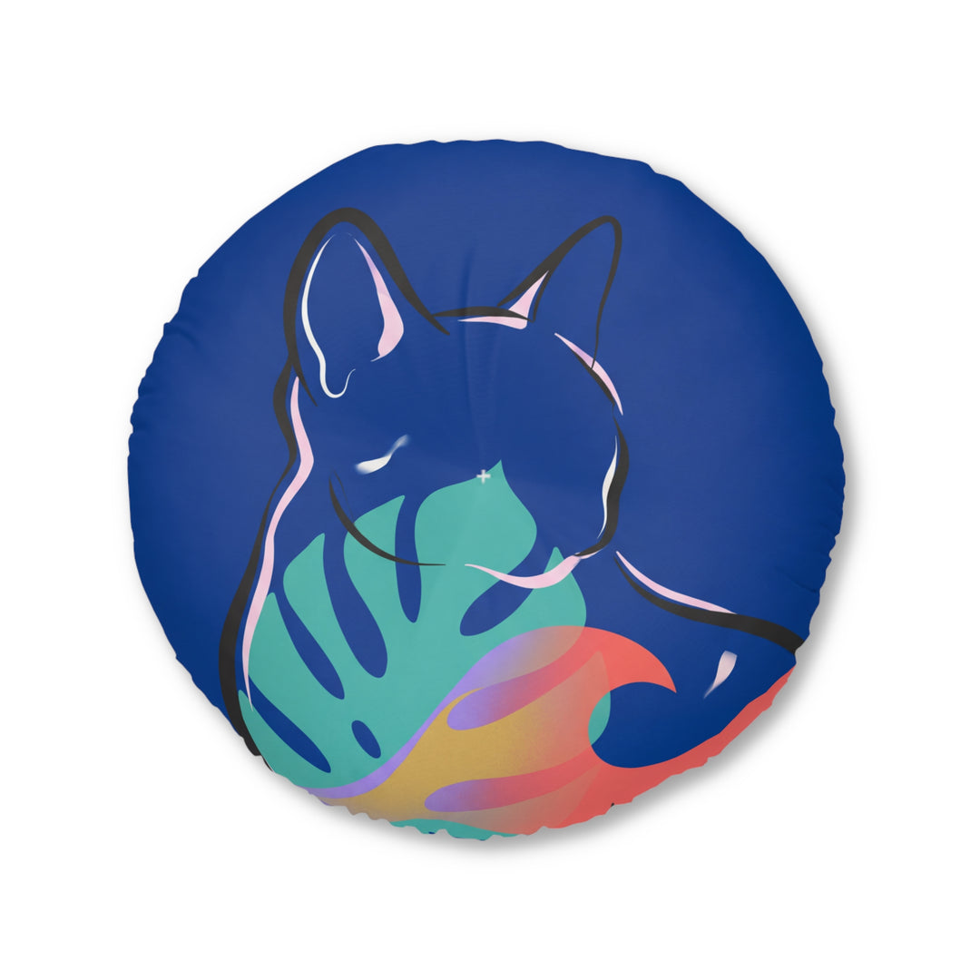 Minimalist Double-Exposure Cat Floor Pillow Cushion