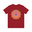 Vibrant mandala t-shirt with a colorful and intricate mandala design
