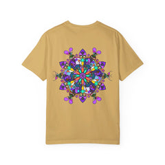 Unisex Mandala T-Shirt featuring Hand-Drawn Mandala Art, made with 100% Ring-Spun Cotton and Garment-Dyed for Extra Comfort