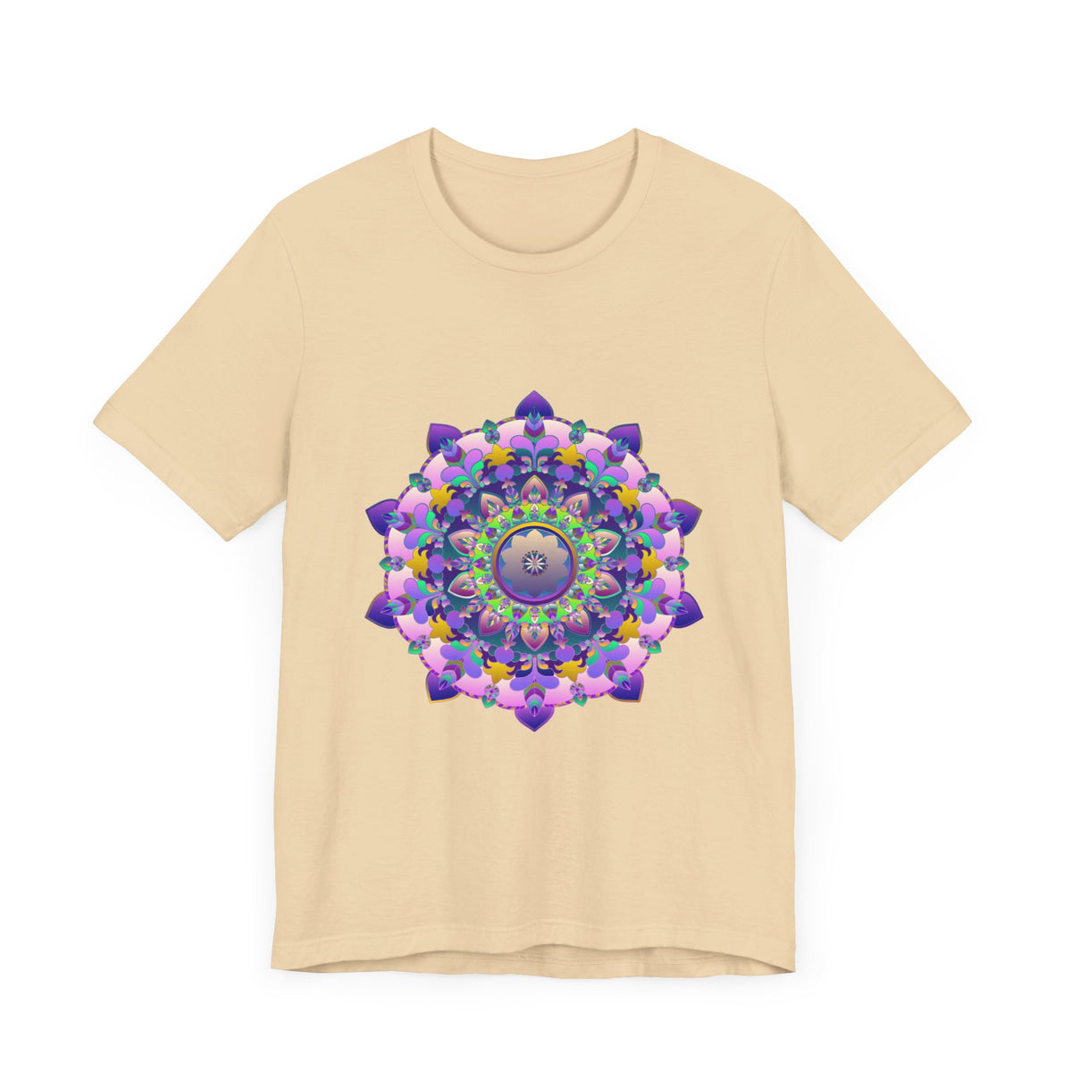 Vibrant Mandala Tee featuring intricate and colorful design with vibrant hues