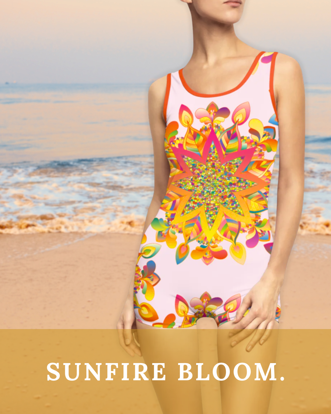 Swimsuit Vintage Mandala Art Women's