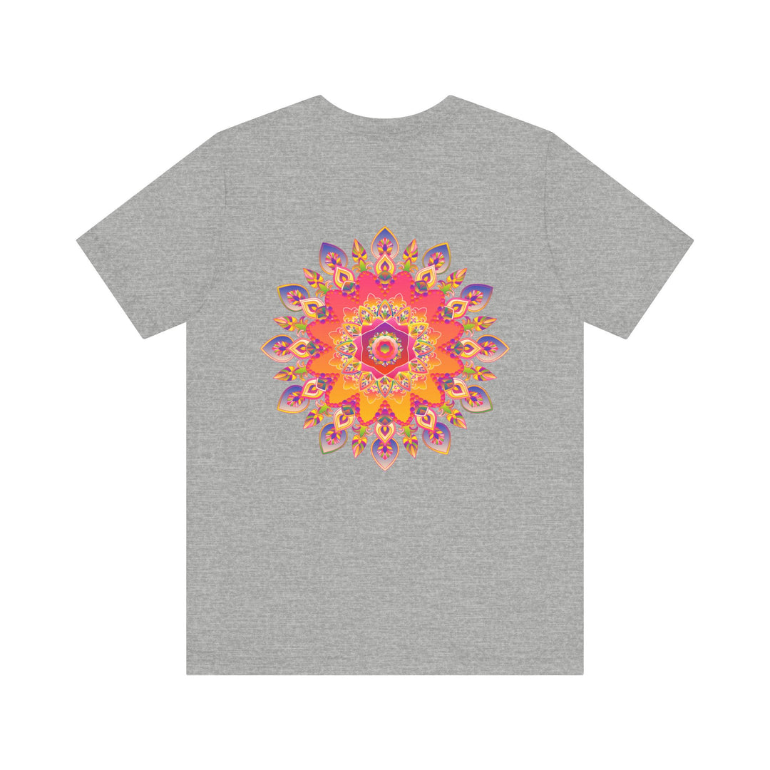 Vibrant Mandala Tee featuring intricate design evoking spiritual peace and harmony in striking colors, perfect for expressing your inner serenity and tranquility