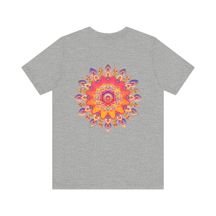 Vibrant Mandala Tee featuring intricate design evoking spiritual peace and harmony in striking colors, perfect for expressing your inner serenity and tranquility