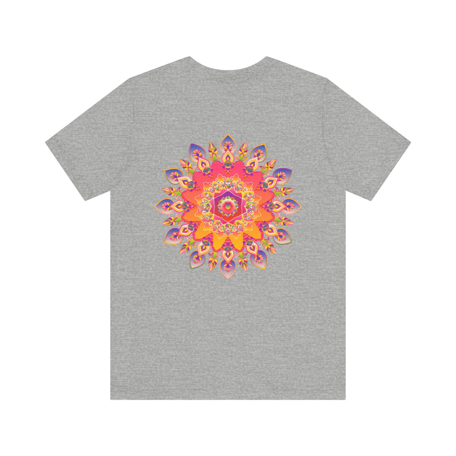 Vibrant Mandala Tee featuring intricate design evoking spiritual peace and harmony in striking colors, perfect for expressing your inner serenity and tranquility