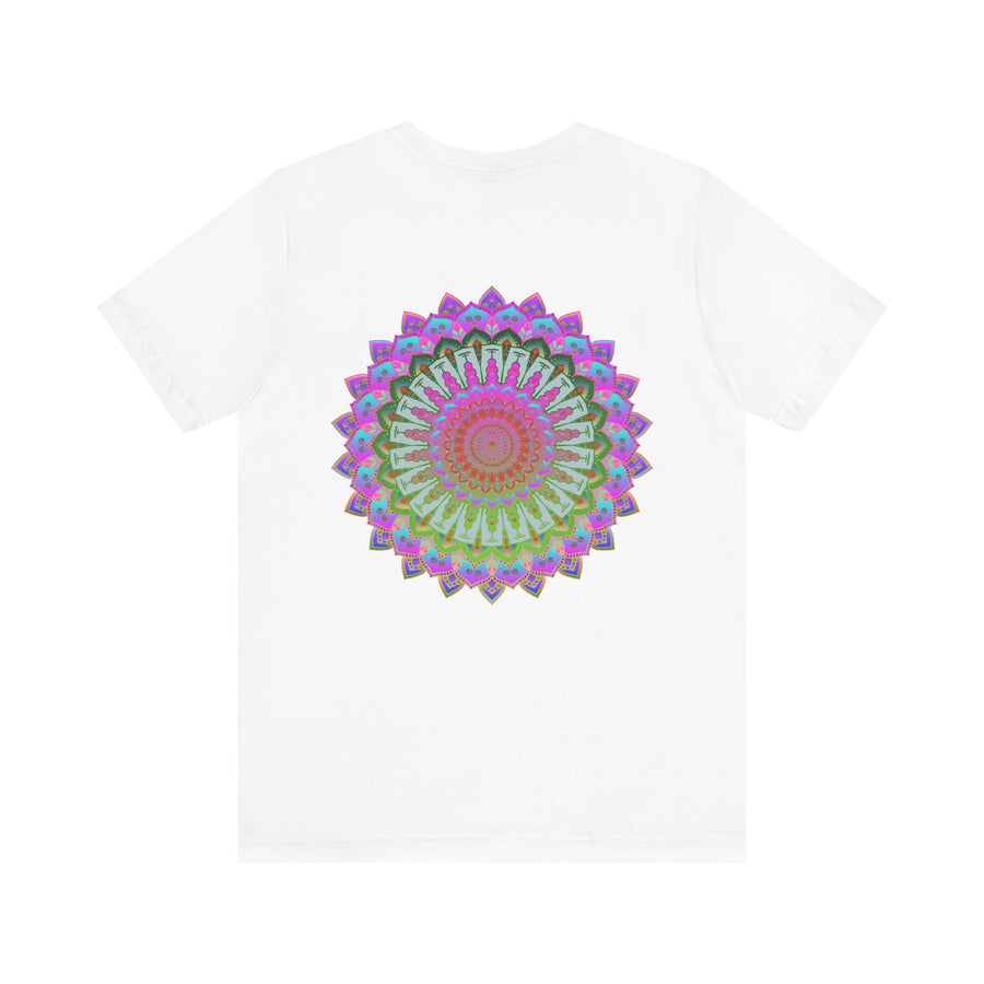 Beautiful and colorful Vibrant Mandala Tee representing spiritual peace and harmony