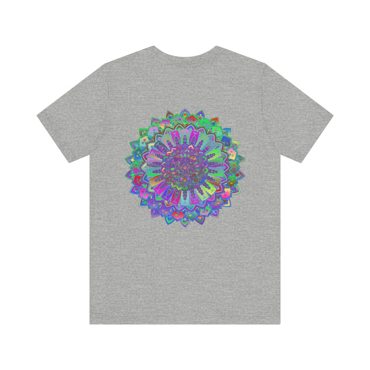 Vibrant Mandala Tee - Spiritual Peace & Harmony: A colorful, intricate mandala design representing inner peace and tranquility, perfect for those seeking spiritual enlightenment