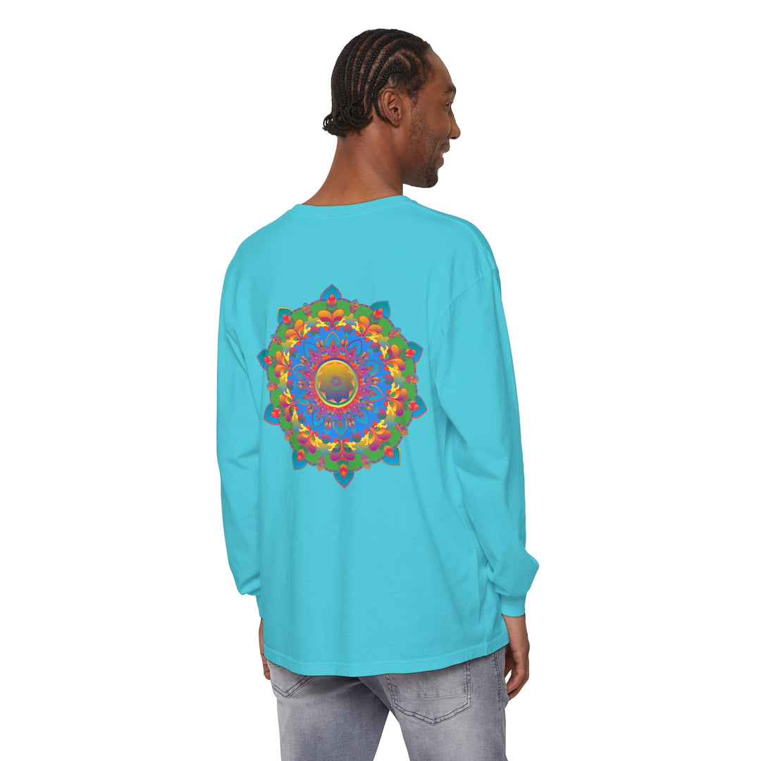 Intricate mandala long sleeve t-shirt perfect for casual and boho-chic looks