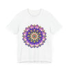 Colorful mandala flower t-shirt featuring intricate spiritual art design for vibrant and trendy fashion statement