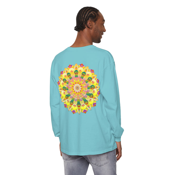 Colorful mandala design long sleeve shirt for both men and women