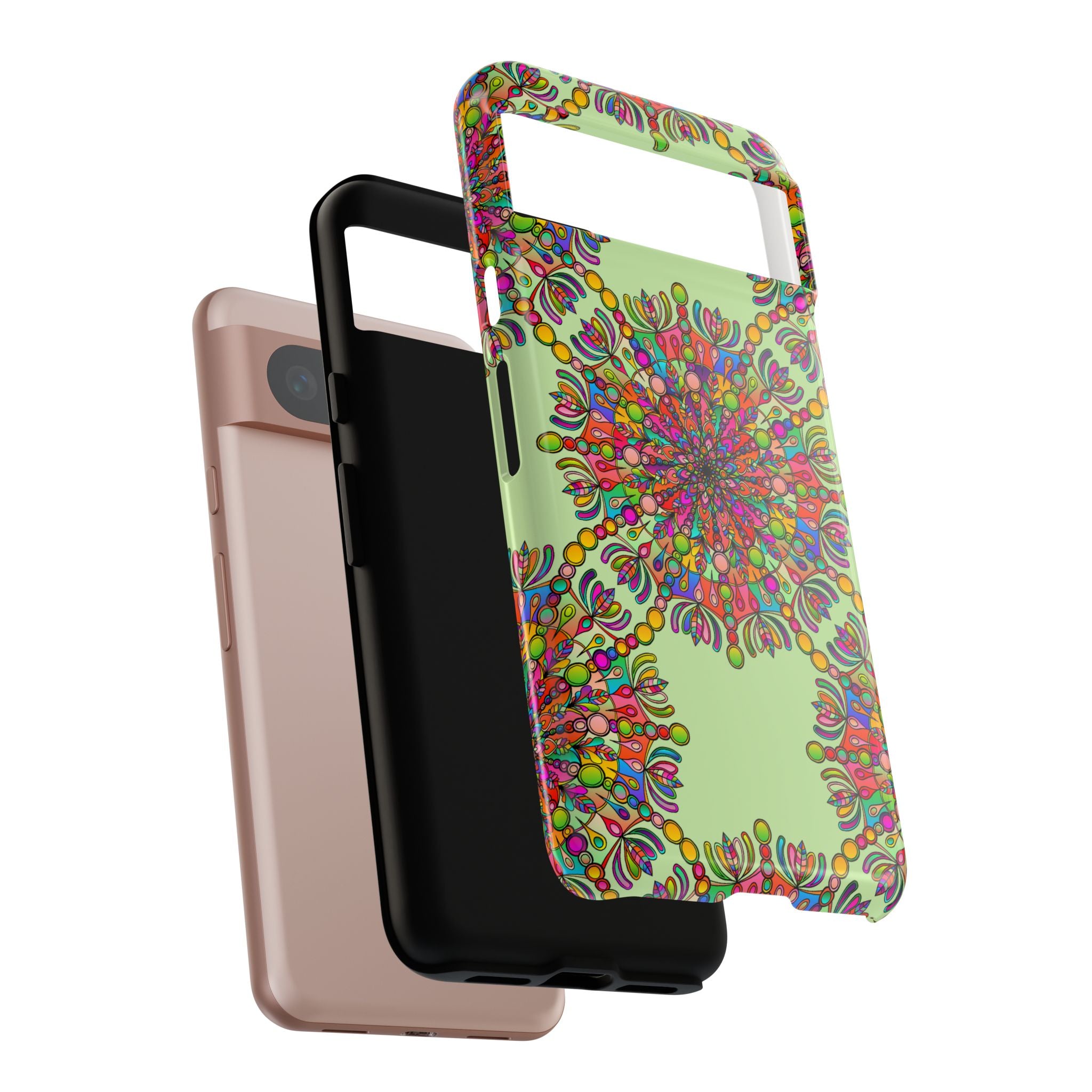 Custodia Vibrant Mandala per iPhone e Google Pixel | Custodie resistenti