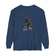 Black Cat Watercolor Long Sleeve T-Shirt featuring a stunning watercolor design of a black cat on a comfortable long sleeve tee