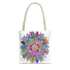 Stylish and trendy mandala tote bag perfect for yoga or gym essentials