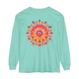 Colorful and intricate Vibrant Mandala design on a unisex long sleeve t-shirt