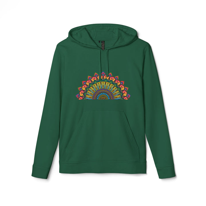 Cozy fleece hoodie with a stunning and intricate mandala print