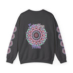 Felpa girocollo ispirata al mandala per mamme in tenui colori pastello