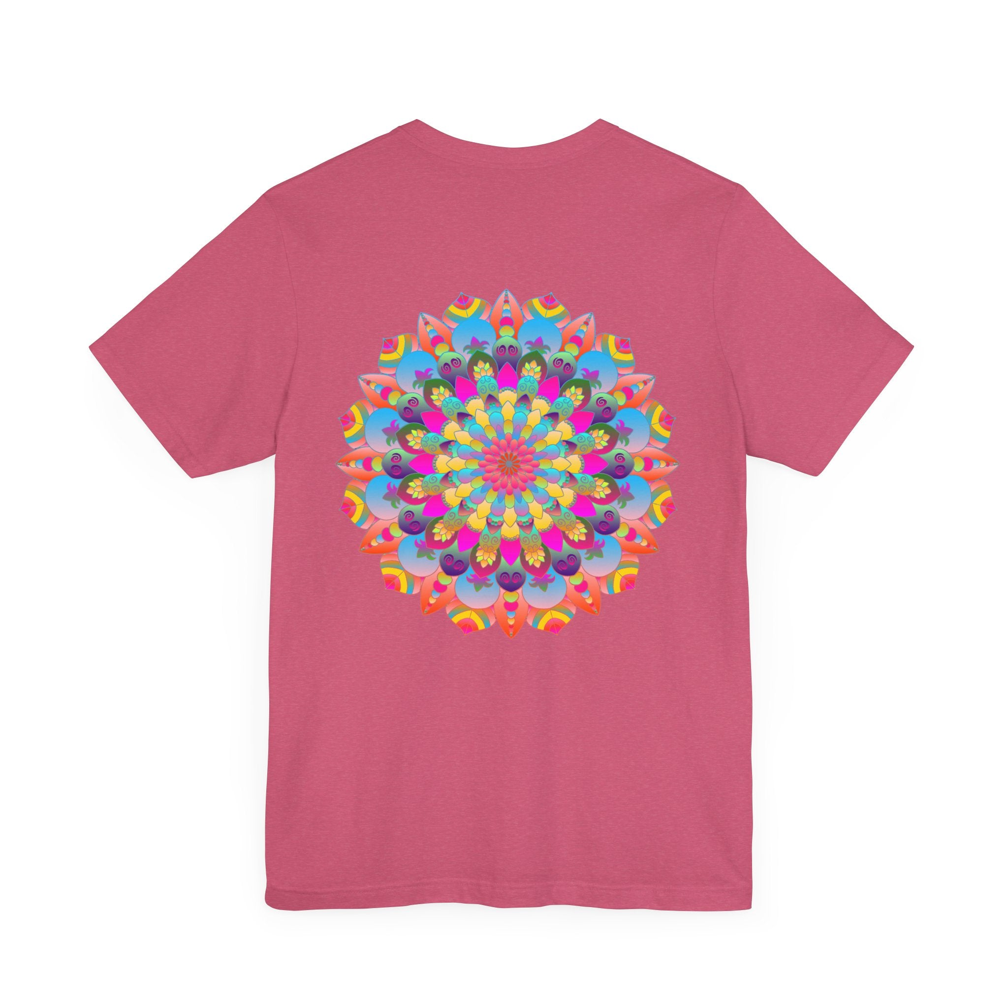 Stunning Mandala Tee with Sacred Lotus Flower and Serenity Symbolism