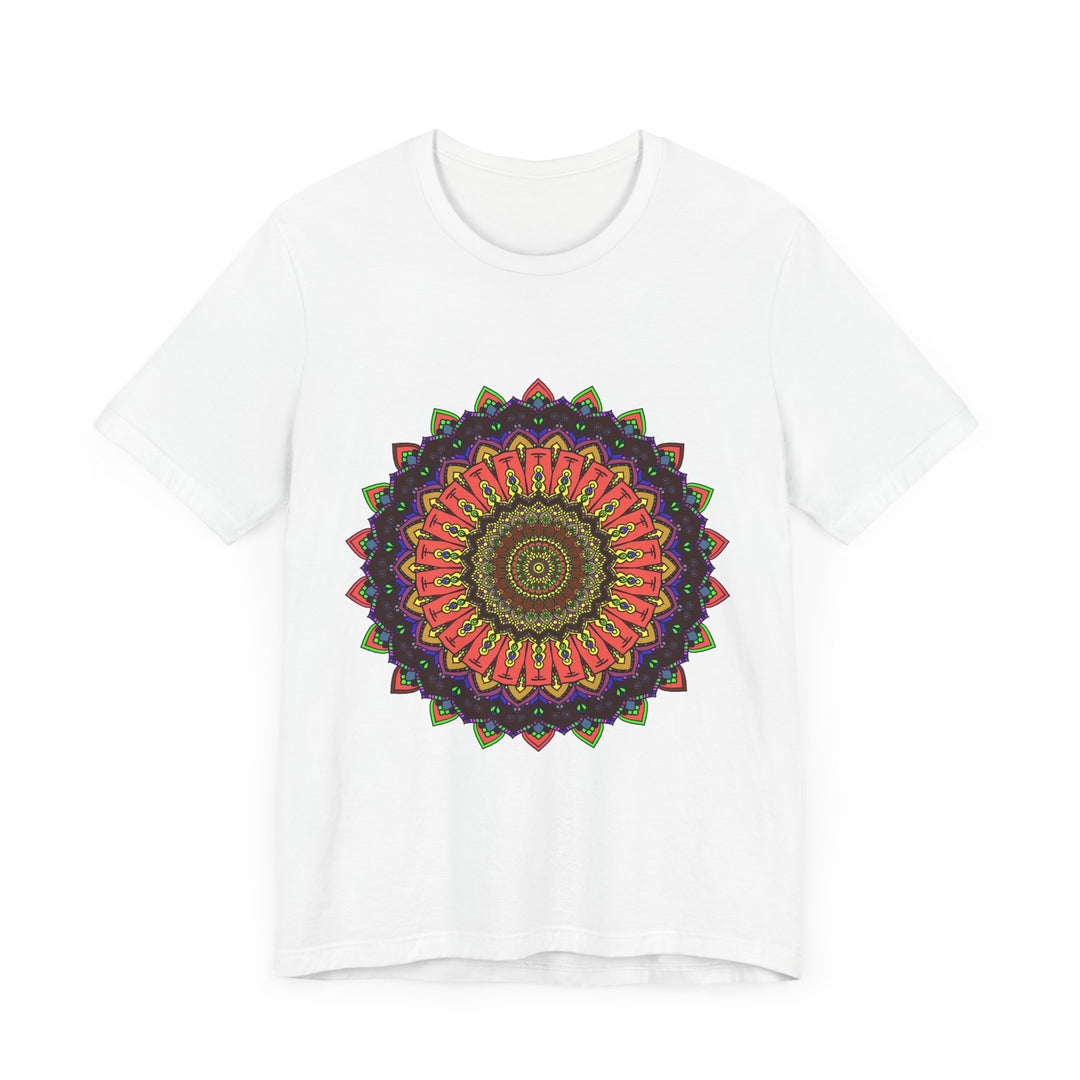 Colorful Mandala Tee with intricate and vibrant design perfect for casual wear