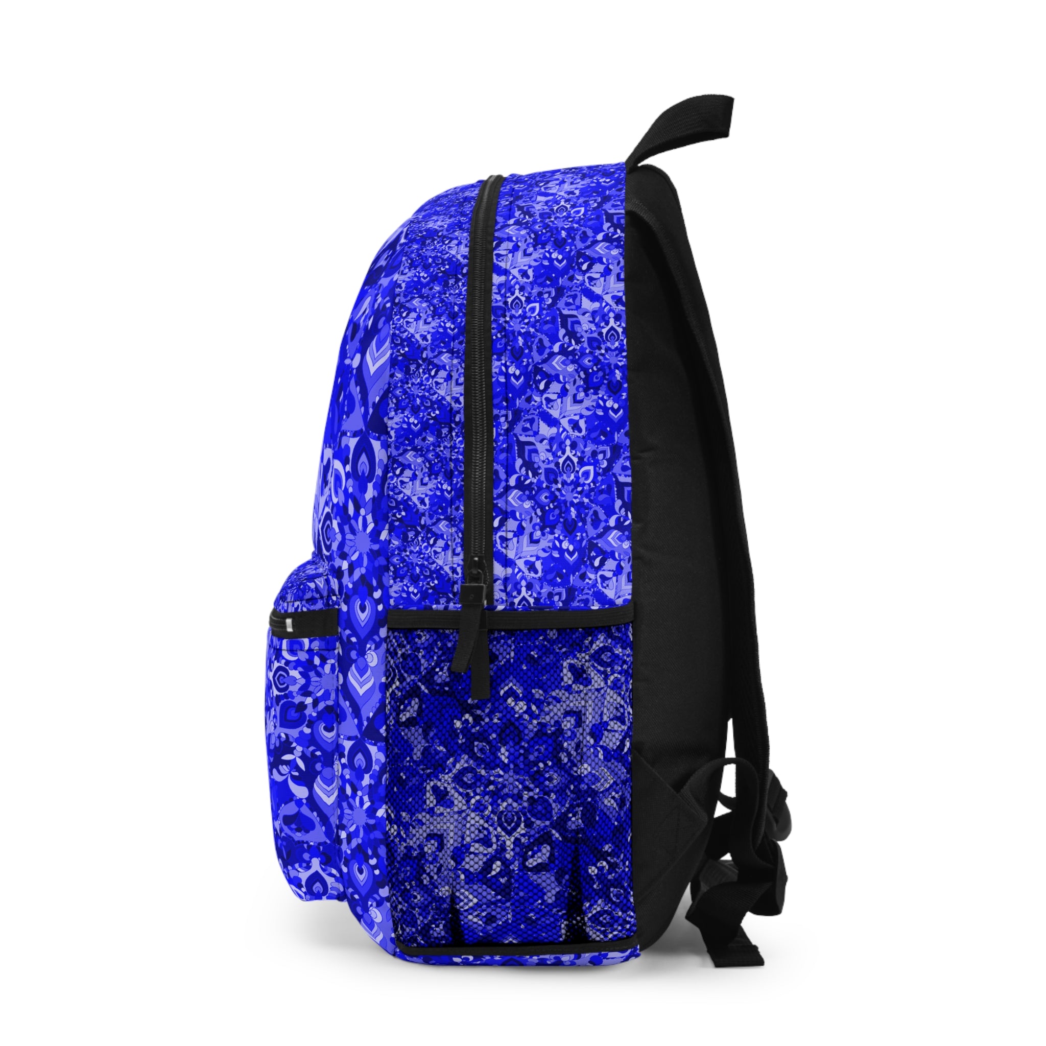 Blauer Rucksack mit Mandala-Design für stylische Alltagsabenteuer