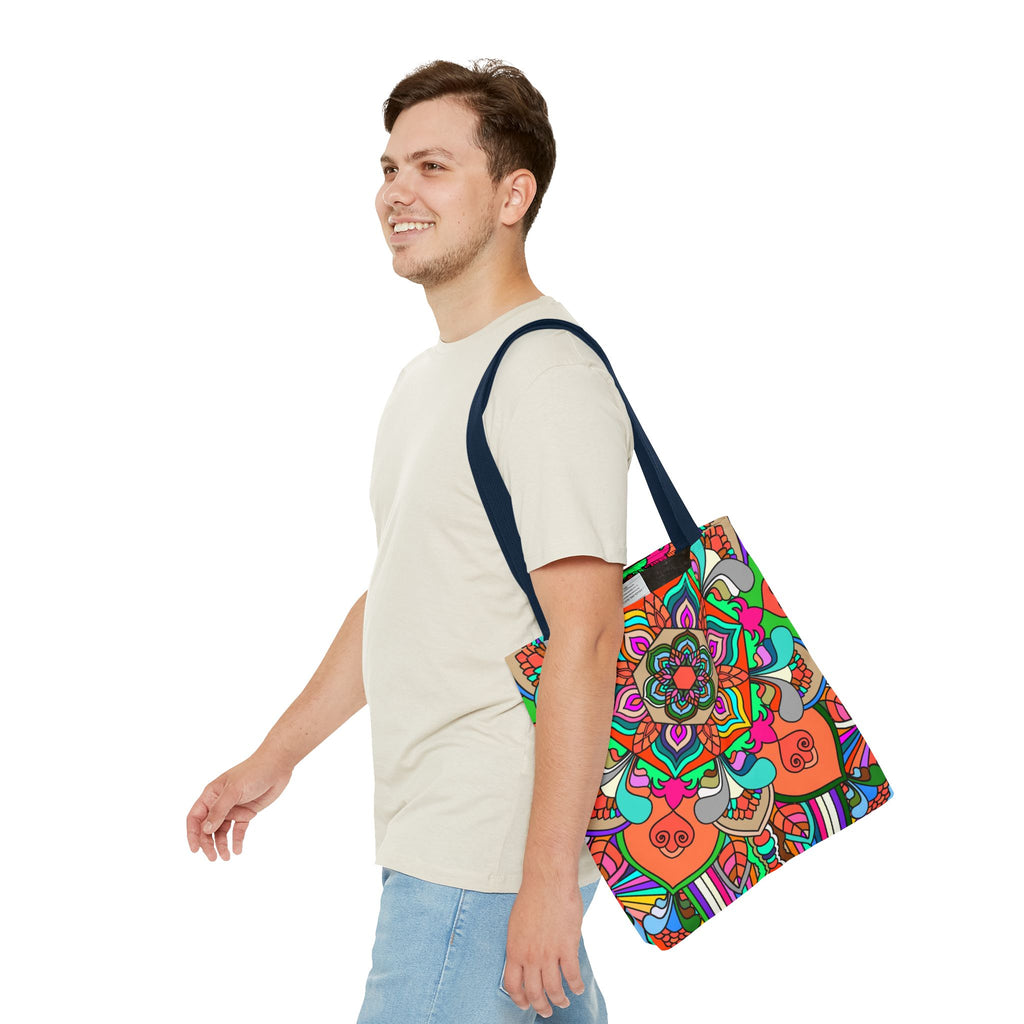 Colorful Mandala Tote Bag — Vibrant Boho All-Over Print Beach & Market Tote
