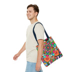 Colorful Mandala Tote Bag — Vibrant Boho All-Over Print Beach & Market Tote