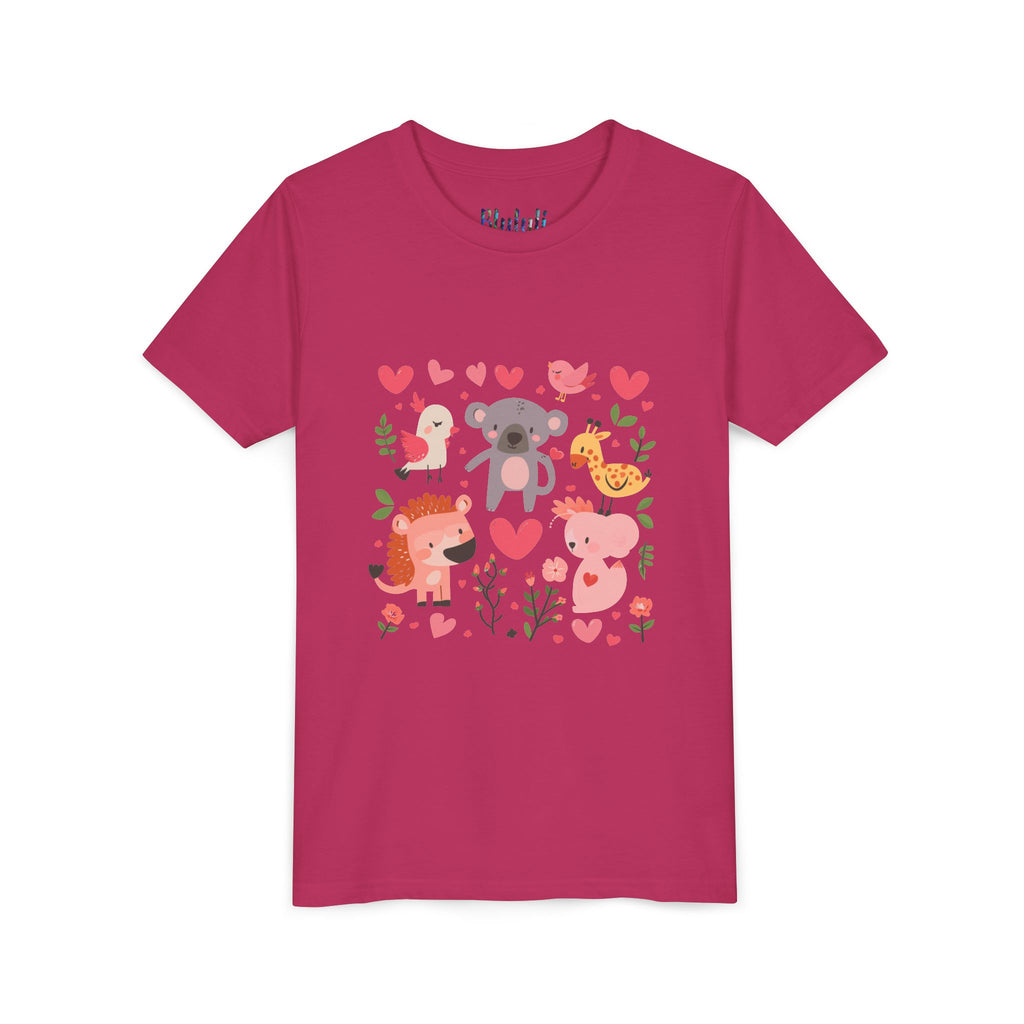 Entzückendes Animal Love Jugend T-Shirt, Süßes Kindershirt, Tier Grafik T-Shirt, Kindergeschenk, Geburtstags- oder Urlaubsoutfit 