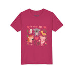 Entzückendes Animal Love Jugend T-Shirt, Süßes Kindershirt, Tier Grafik T-Shirt, Kindergeschenk, Geburtstags- oder Urlaubsoutfit 
