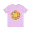 Colorful and peaceful intricate mandala tee featuring vibrant and detailed design