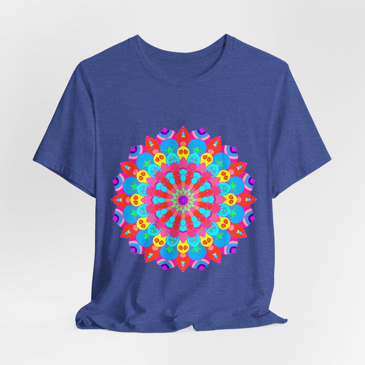 Vibrant and intricate mandala design t-shirt featuring psychedelic art