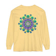 Intricate Mandala Long Sleeve T-Shirt featuring a detailed and colorful mandala design