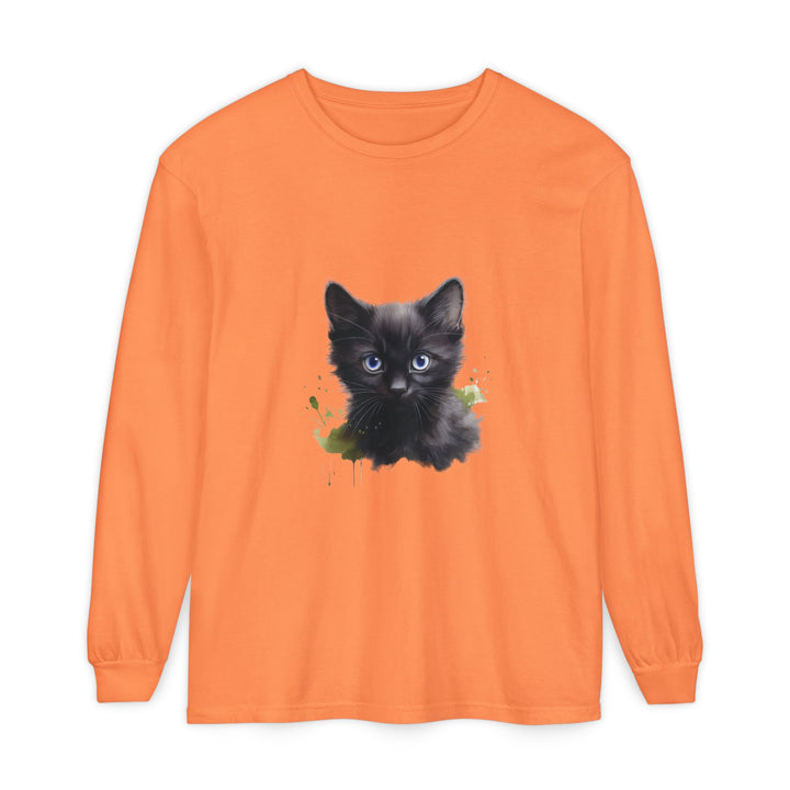 Mystische schwarze Katze – Langarm-T-Shirt
